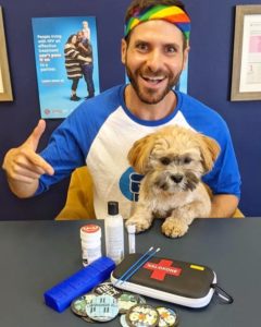 A small, friendly dog is waiting to meet you at The PrEP Clinic Toronto and Brampton locations.